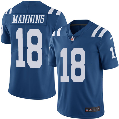 Indianapolis Colts #18 Limited Peyton Manning Royal Blue Nike NFL Men JerseyVapor Untouchable jerseys